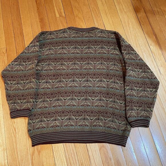 Vintage Peruvian Connection Mens Grandpa Sweater Size Medium M 100% Alpaca EUC - Picture 9 of 10